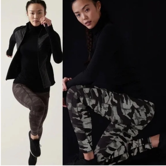 NWT ATHLETA RAINIER REFLECTIVE TIGHT CAMO Size Small
